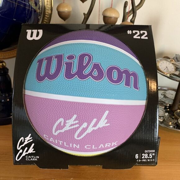 Wilson Caitlin Clark Inspire WNBA Basketball Sz 6 Rookie Of The Year Pink Purple - Picture 3 of 5